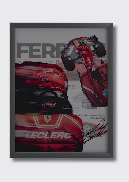 CHARLES LECLERC Signature Poster