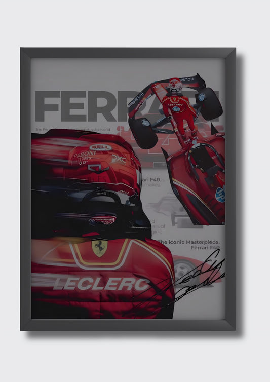CHARLES LECLERC Signature Poster